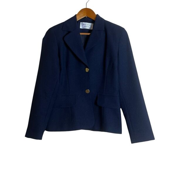 Beechers brook navy 2 piece blazer and skirt set - Picture 2 of 11